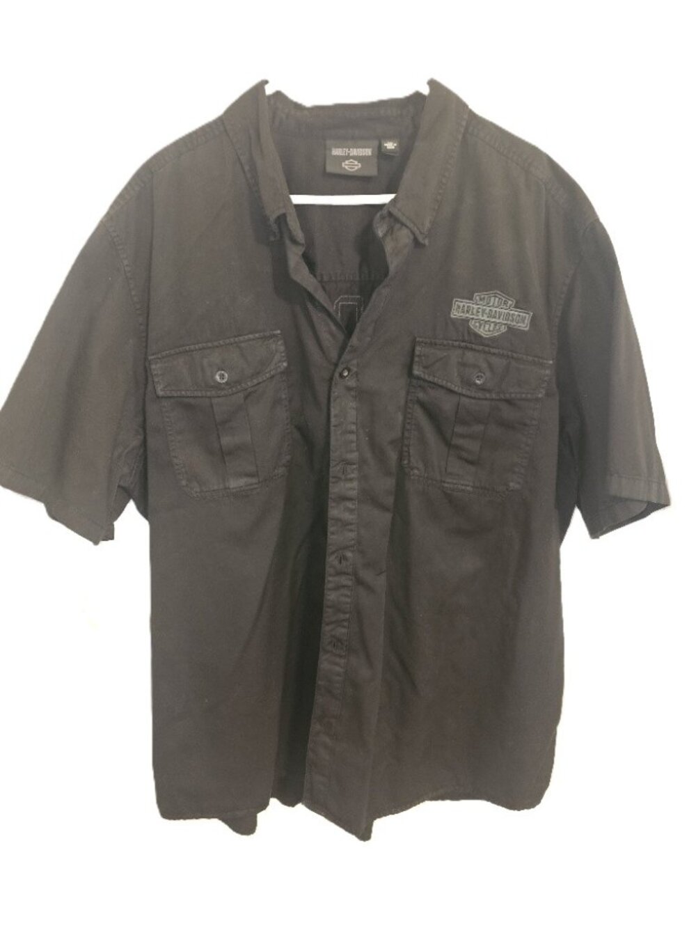 Men's Harley Davidson Black Dress Shirt - 4XL
